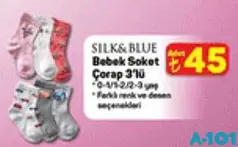 SİLK&BLUE BEBEK SOKET ÇORAP 3'LÜ